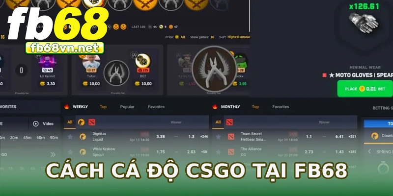 Cách cá độ CSGO tại FB68
